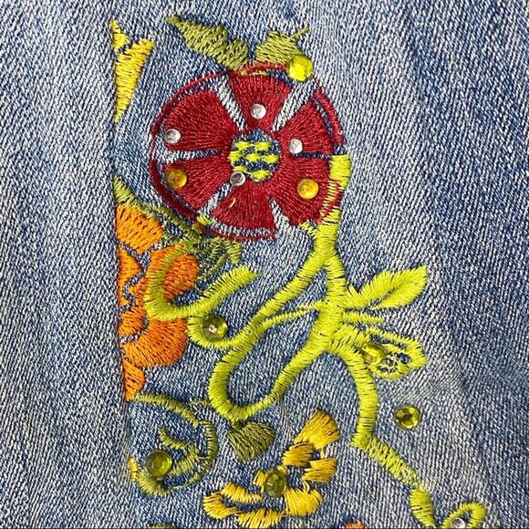Unbranded Bohemian Jean Bag Floral Embroidery Large - Picture 2 of 8
